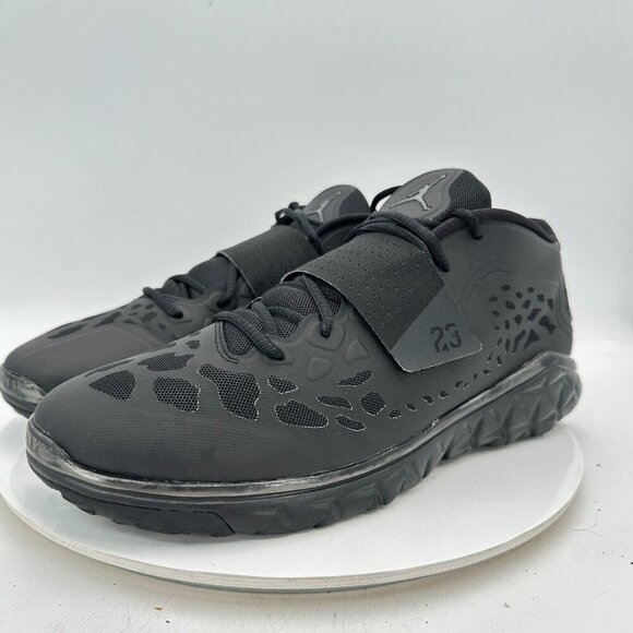 Nike Air Jordan Flight Flex Trainer 2 Men Size 13 768911-010 Black Strap Shoes - Picture 1 of 13